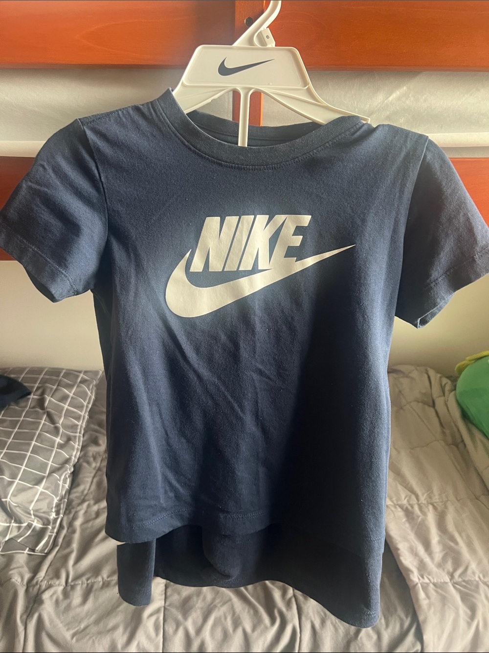 Nike Navy T-Shirt/ short set with White Logo - Kids Short Sleeve Tee